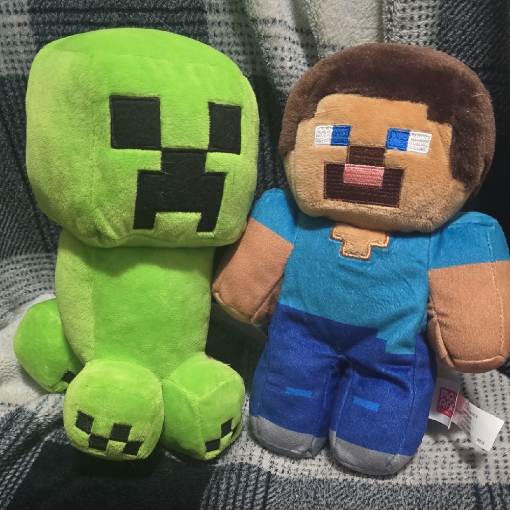 Mattel Green and Brown Plush Toy Duo